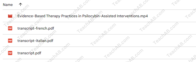 55787SOq549 Evidence-Based Therapy Practices in Psilocybin-Assisted Interventions