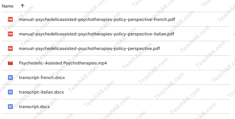 55788BICRwV Psychedelic-Assisted Psychotherapies