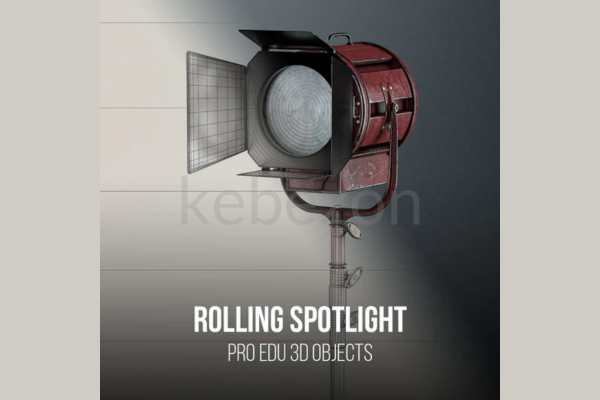 Mole-Richardson-Rolling-Spotlight-3D Model-by-PRO-EDU-free-download