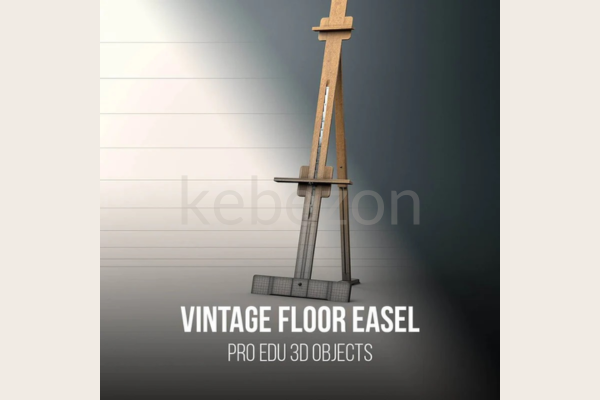 Vintage-Floor-Easel-3D-Model-by-PRO-EDU-free-download