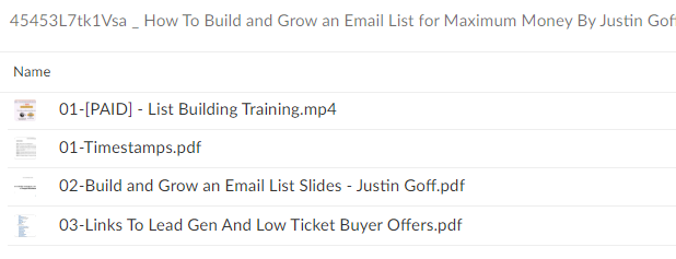 45453L7tk1Vsa How To Build and Grow an Email List for Maximum Money By Justin Goff