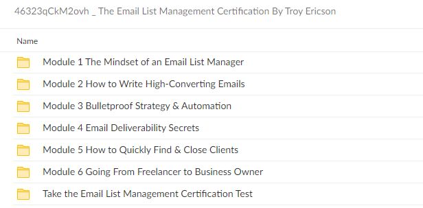 46323qCkM2ovh The Email List Management Certification By Troy Ericson