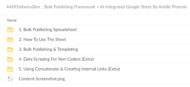 44695oXxmv0bm Bulk Publishing Framework + AI-Integrated Google Sheet By Arielle Phoenix