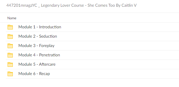 447201mnagzYC Legendary Lover Course - She Comes Too By Caitlin V 