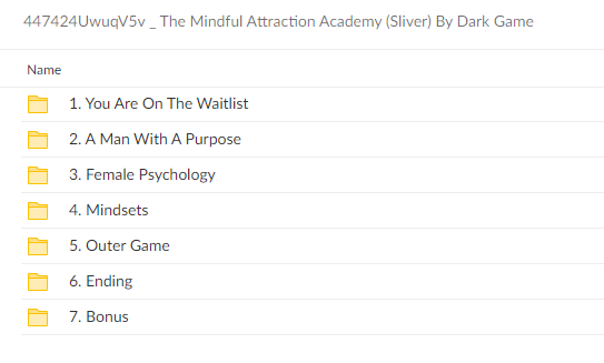 447424UwuqV5v The Mindful Attraction Academy (Sliver) By Dark Game