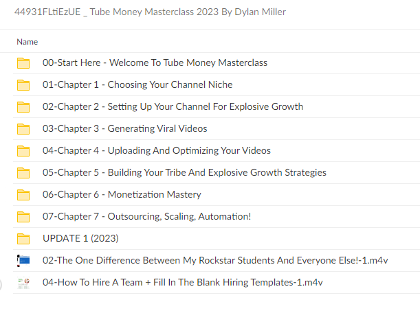 44931FLtiEzUE Tube Money Masterclass 2023 By Dylan Miller